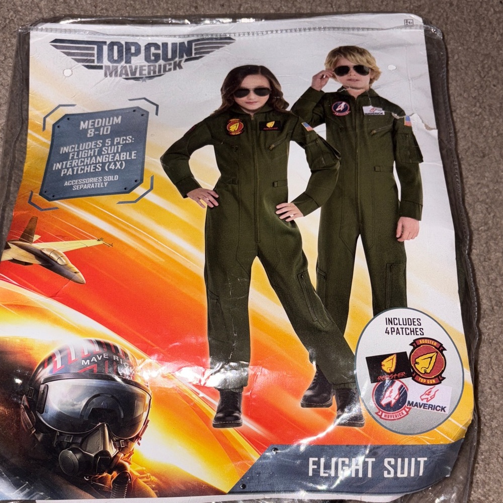 Top Gun Maverick Flight Suit Costume size medium 8-10
